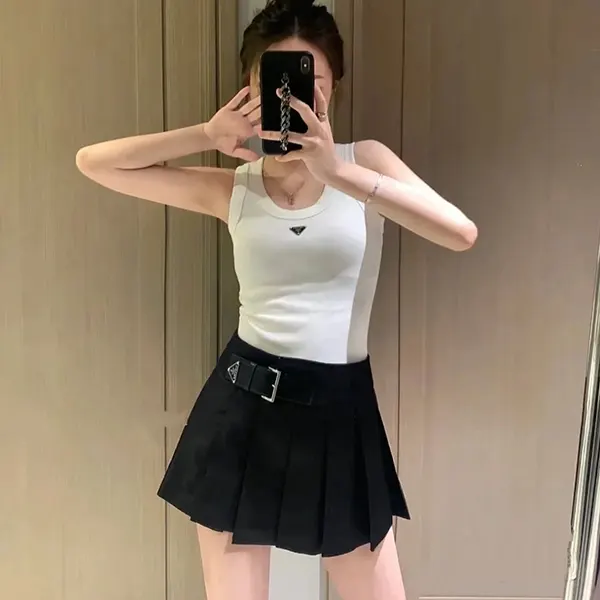 プラダ リブニット タンクトップ ロゴ 39546X