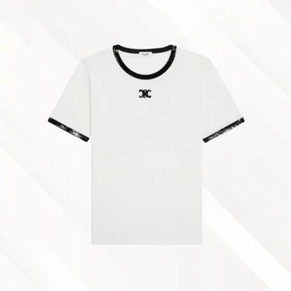 セリーヌ トリオンフ刺繍 Tシャツ コピー コットン RX05Z671Q.01OB