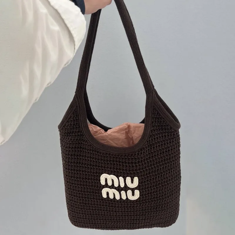 【日本未入荷】ミュウミュウ スーパーコピー IVY ラフィア風織りトートバッグ 5色 miu0607