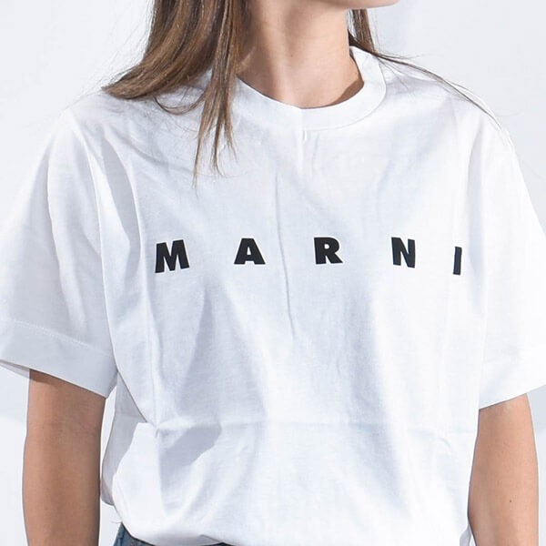 マルニ Tシャツ 激安 メンズ レディース  半袖 ロゴ MARNI 3色 M002MV