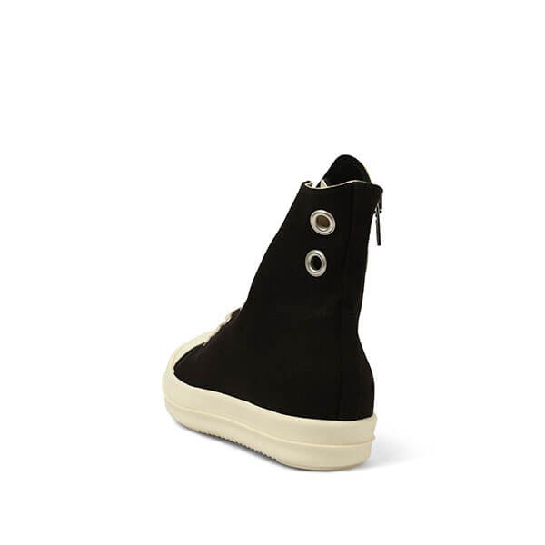 リックオウエンス 偽物 DRKSHDW デニム スニーカー ハイカット OVERDYED DENIM EYELETS SNEAKERS