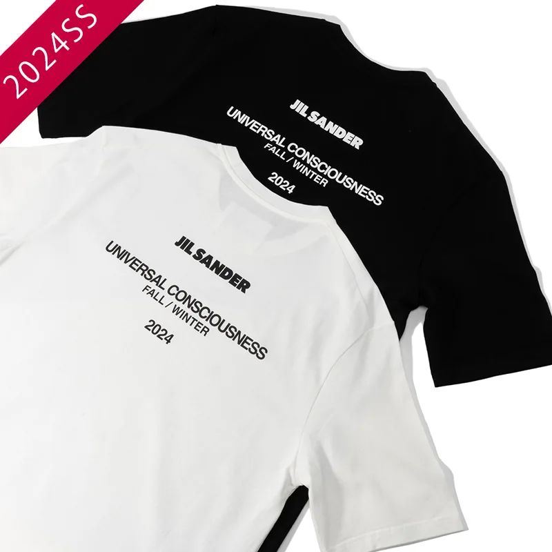 新作 2025ジルサンダー ロゴ クールネックTシャツ コピー 2色 J22GC0189J46219001