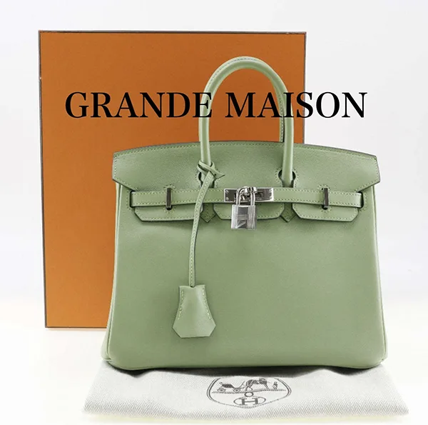 エルメス バーキン 25 偽物 Vert Criquet ハンドバッグ h257168