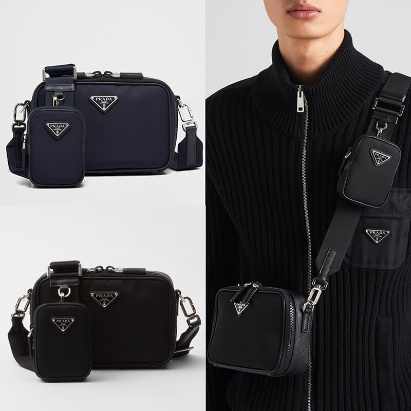 プラダ スーパーコピー ショルダーバッグ Re-Nylon xサフィアーノレザー バッグ 2VH070 2DMH