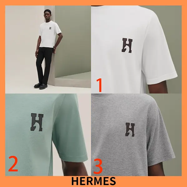 エルメス 「HCheval」ミニレザーパッチTシャツ H567810HA64LA