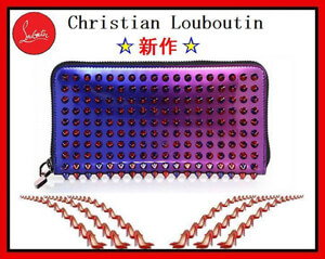 新作ルブタン 財布 コピーChristian Louboutin Panettone Spikes 長財布メタリック 16396639