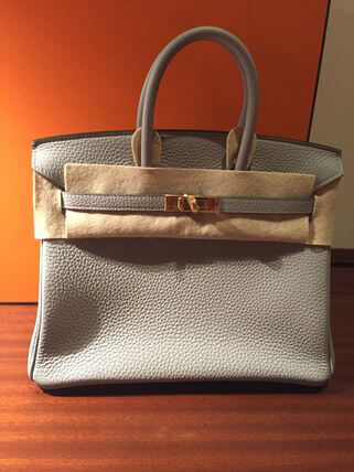 エルメス バーキン コピー 25 Birkin 25cm bluegracier新色☆ゴールド金具