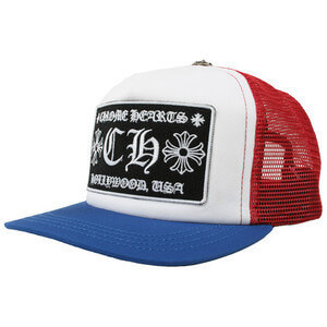 CHROME HEARTS メッシュキャップ CH TRUCKER CAP 青&赤