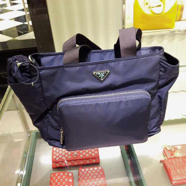 PRADAプラダスーパーコピー【直営店買付☆レア】2WAYパパが持っても格好いBag：紺