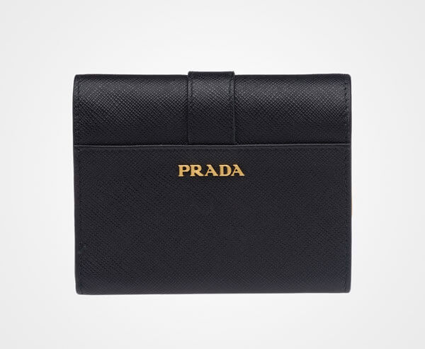 2017新作！PRADA プラダスーパーコピー Gold金具がポイント 二つ折りウォレット1MH840_2EJB_F0002