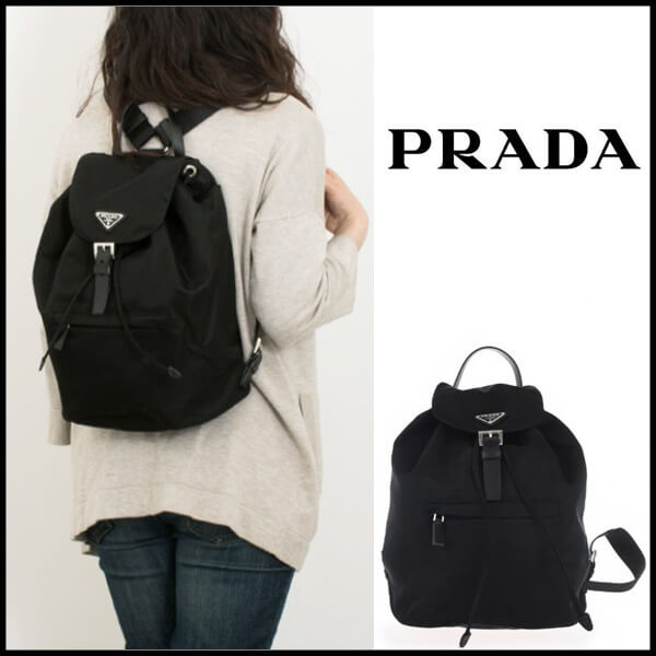 PRADA_正規品 ナイロン バックパック ブラック 1BZ032