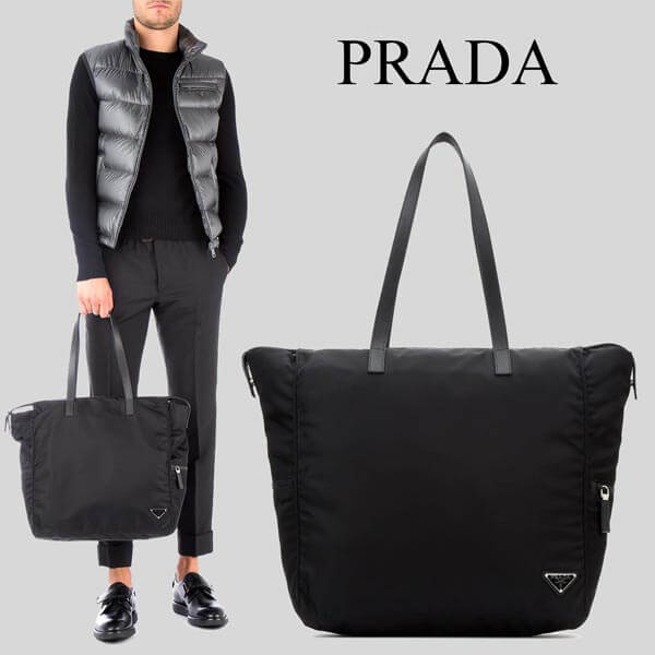 PRADA ナイロン&サフィアーノカーフ バッグ 2VG026064