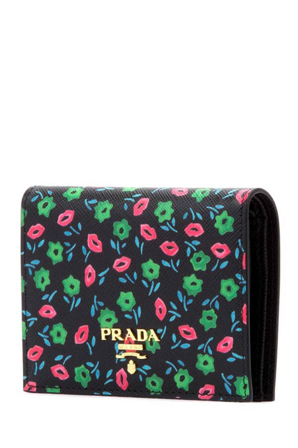 PRADA サフィアーノカーフ プリント 財布 1MV2042BFA