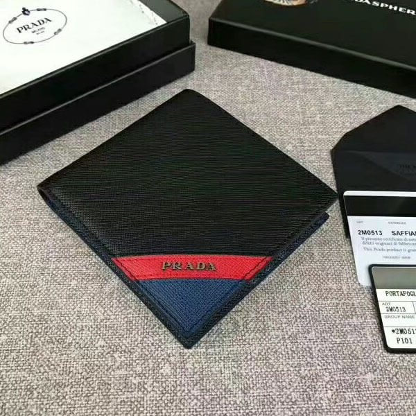 PRADA_SAFFIANO 折りたたみ財布 [2M0513 2EG0 F0VE2] 色 : NAVY