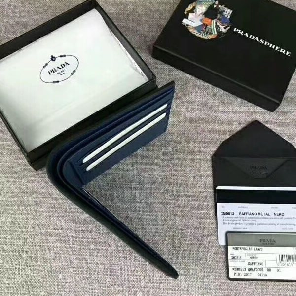 PRADA_SAFFIANO 折りたたみ財布 [2M0513 2EG0 F0VE2] 色 : NAVY