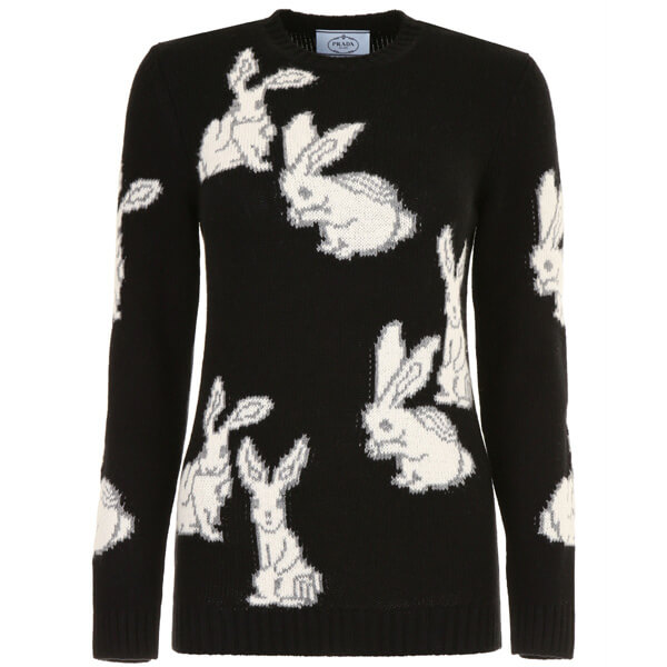 PRADA ニット セーター RABBIT INTARSIA CASHMERE BLEND SWEATER P24D0O_1QLL_F0889