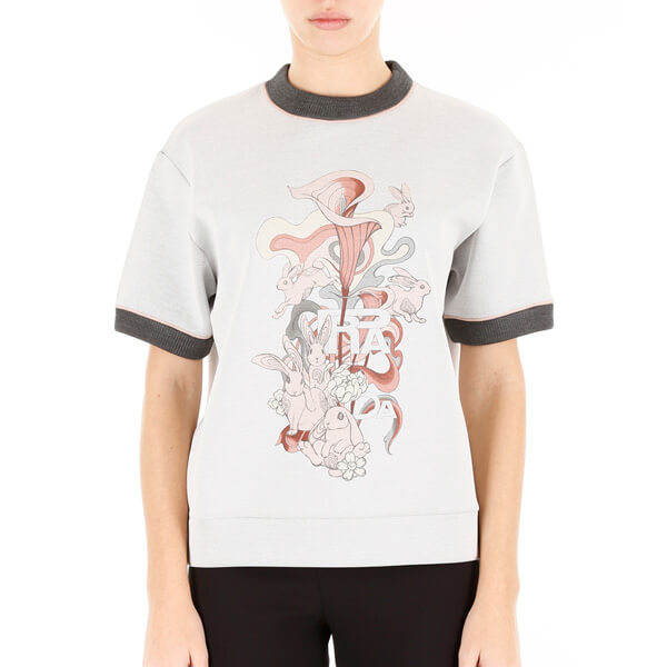 プラダ スウェット Tシャツ 偽物 LINEA ROSSA RABBIT PRINT コットンスウェット