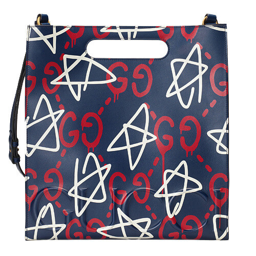 2017新作 セレブ愛用ブランド グッチ(グッチスーパーコピー)★Ghost leather tote bag★