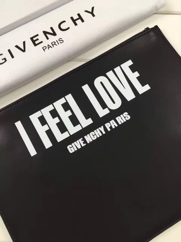 2017新作 GIVENCHY ジバンシィスーパーコピー I FEEL LOVE スターパッチ レザーポーチ BK06072273003