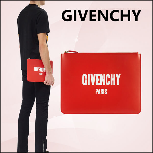 2017新作入荷 ジバンシィスーパーコピー GIVENCHY LOGO LEATHER POUCH