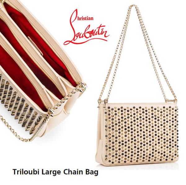 Ivoly☆Christian Louboutinクリスチャンルブタンバッグスーパーコピー☆Triloubi Large Chain Bag 1165088M428