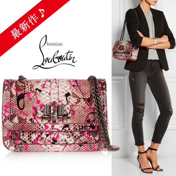 最新作♪大人気♥Louboutin SweetyCharity python,Br/Fu