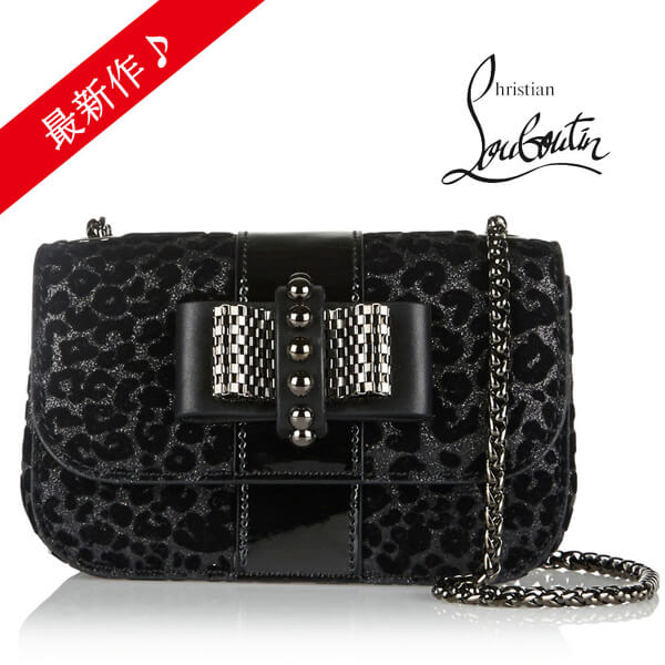 最新作♪稀少♥クリスチャンルブタンバッグスーパーコピーSWEETY CHARITYレオパード,Black