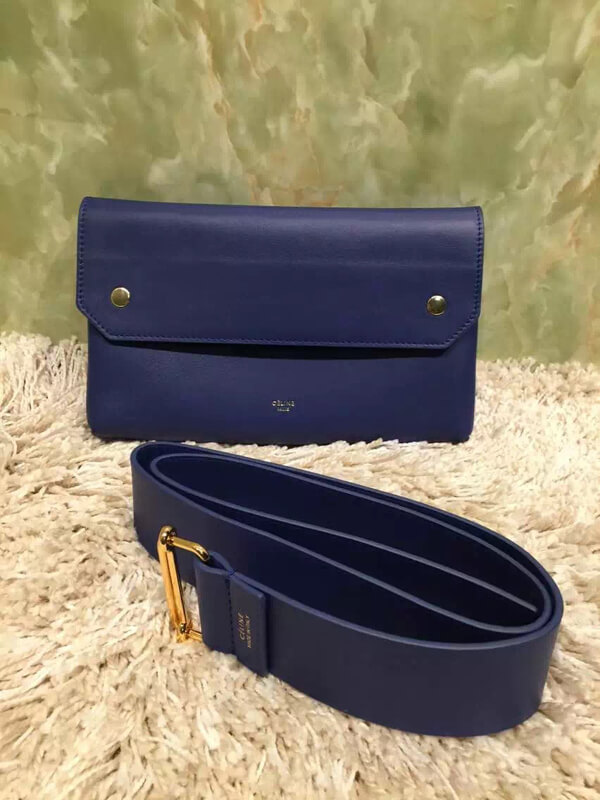 2017秋冬新着 Bumbag Natural Calfskin クラッチバッグ Blue★セリーヌ コピー