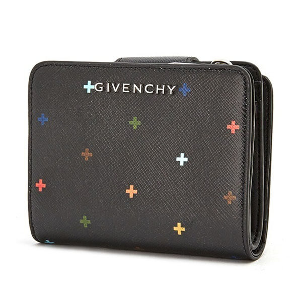 GIVENCHYジバンシィ 2018 マルチクロスプリント 二つ折り財布_BLACK 6363591