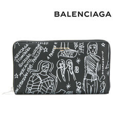 バレンシアガ 長財布 Classic Money Graffiti Wallet