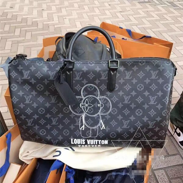 ルイヴィトンスーパーコピー M43683 モノグラム・エクリプス キャンバスの旅行鞄 KEEPALL 50 BANDOULIERE ボストン 2018AW