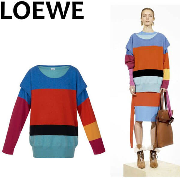 ロエベ Double Layer Sweater Rainbow セーター