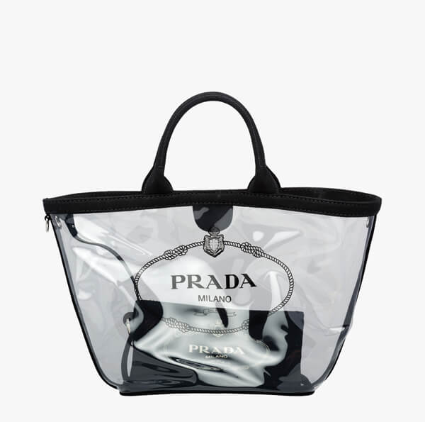 注目商品 ☆PRADA☆ビニール ハンドバッグ 1BG166_2BY5 黑