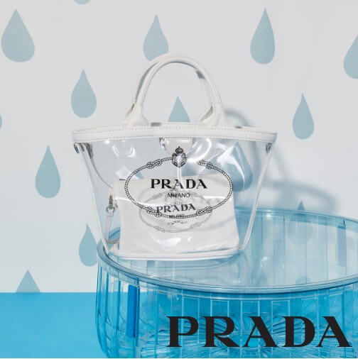 2018SS ☆PRADA☆ビニール ハンドバッグ 1BG166 白