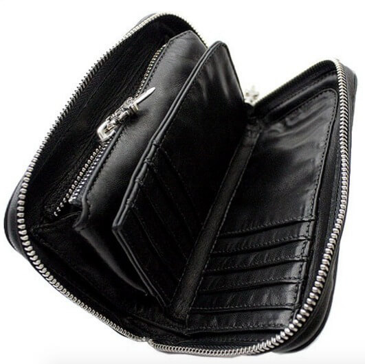 CHROME HEARTS 偽物 レザー財布 Rec F Zip Mini Wallet