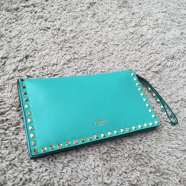 2018AW ヴァレンティノ ヴァレンティノスーパーコピー Rockstud leather clutch IW10B0399NWB