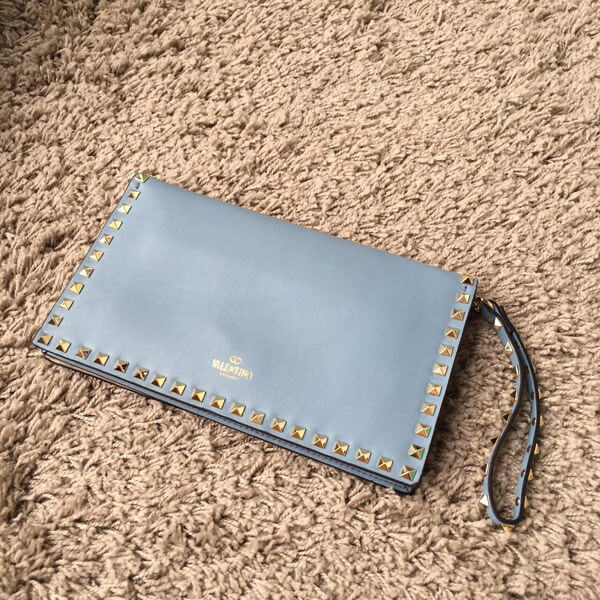 2018AW ヴァレンティノ ヴァレンティノスーパーコピー Rockstud leather clutch IW12B0399NWB