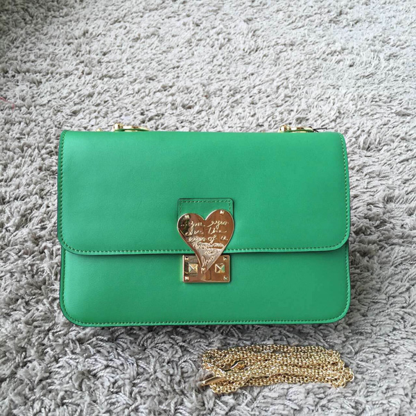 2018AW セレブ愛用者多数☆ヴァレンティノ ヴァレンティノスーパーコピー☆ Green LAmour Leather Shoulder Bag