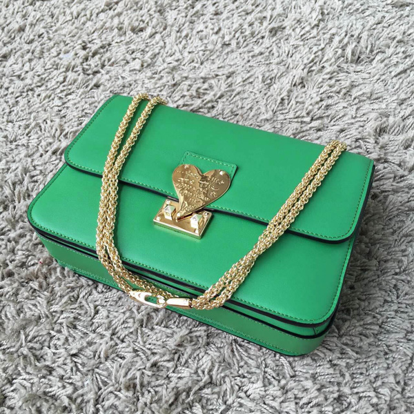 2018AW セレブ愛用者多数☆ヴァレンティノ ヴァレンティノスーパーコピー☆ Green LAmour Leather Shoulder Bag