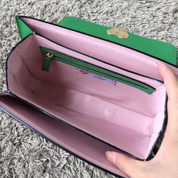 2018AW セレブ愛用者多数☆ヴァレンティノ ヴァレンティノスーパーコピー☆ Green LAmour Leather Shoulder Bag