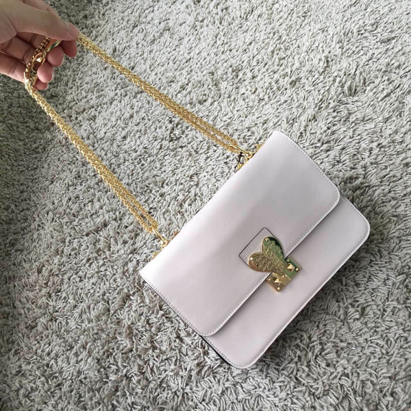 2018AW セレブ愛用者多数☆ヴァレンティノ ヴァレンティノスーパーコピー☆ White LAmour Leather Shoulder Bag