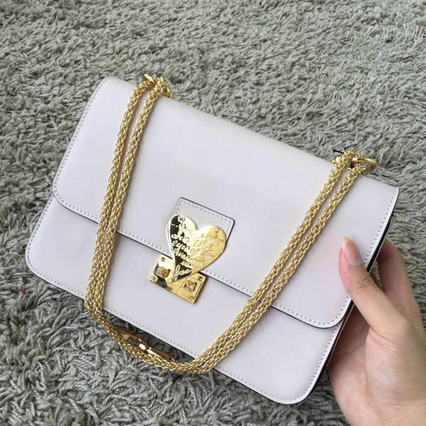 2018AW セレブ愛用者多数☆ヴァレンティノ ヴァレンティノスーパーコピー☆ White LAmour Leather Shoulder Bag