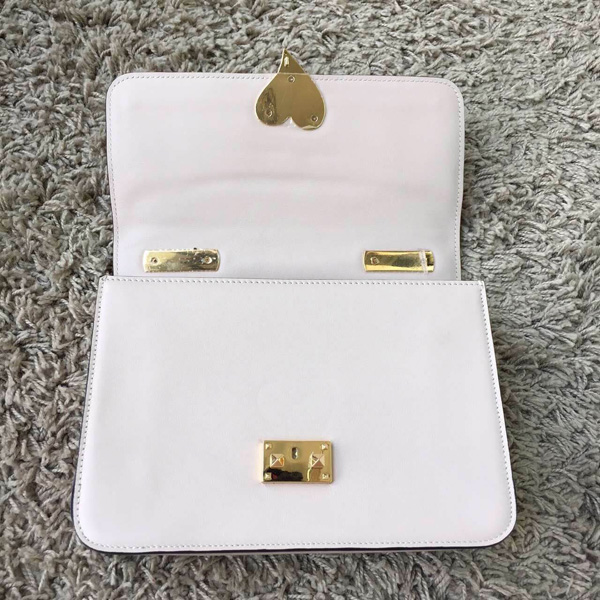 2018AW セレブ愛用者多数☆ヴァレンティノ ヴァレンティノスーパーコピー☆ White LAmour Leather Shoulder Bag