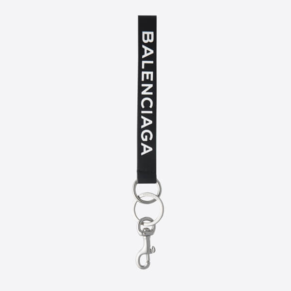 2018新作人気 バレンシアガスーパーコピー バレンシアガ / EVERYDAY LOGO KEYRING　ブラック 518421DLQ4N1000