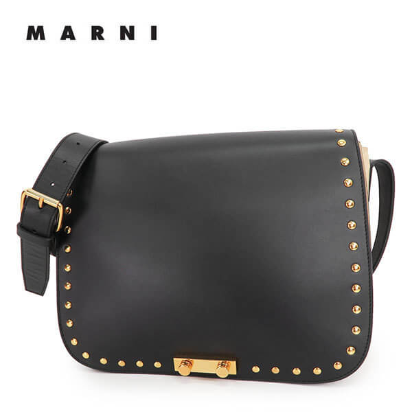 18-19AW MARNI◆マルニ バッグコピー SBMPN25QU1 LV323 レザー ショルダーバッグ 2way BK