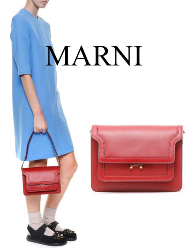 2018SS MARNI TRUNK☆マルニ バッグコピー レザーショルダーバッグ