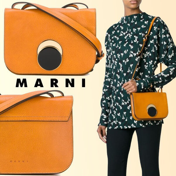 2018-19秋冬☆MARNI☆Pois マルニ バッグコピー ショルダーバッグ Honey Brown