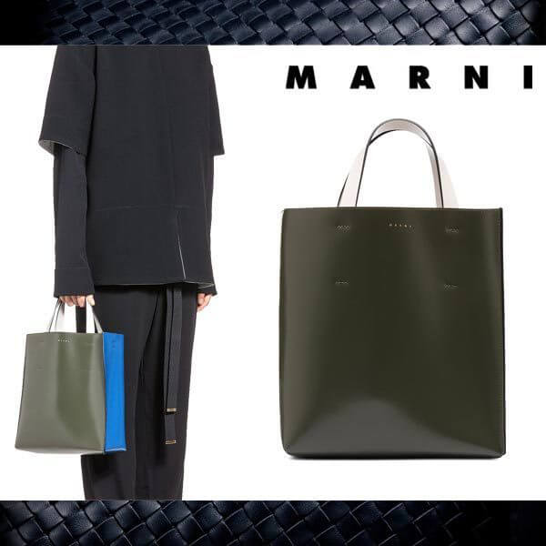 2018新作 滝沢さん愛用【Marni】マルニ バッグコピー★Shopping bag MUSEO in calfskin SHMPV01TYNLV639Z1Q35