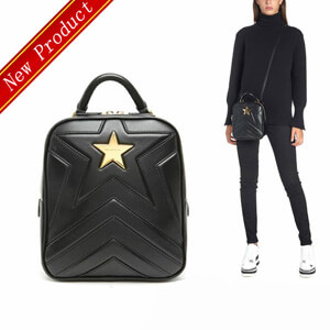 ★18AW★【ステラマッカートニースーパーコピー Stella McCartney】ステラスター バックパック/Black