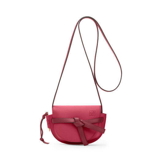 2019新作入荷【ロエベスーパーコピー ロエベ】ショルダーBAG《Gate Mini》RASPBERRY+WINE